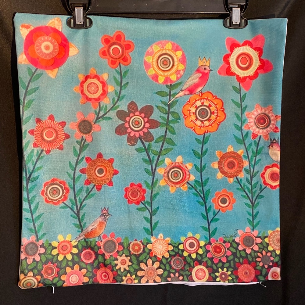 Boho 18” x 18” Floral Pillow Covers - Picture 2 of 7